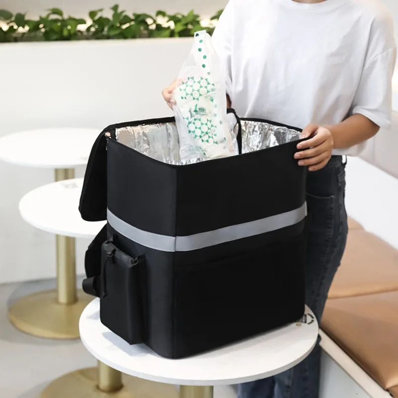 35L Extra Large Thermal Food Bag Cooler Bag Refrigerator Box Fresh Keeping Food Delivery Backpack Insulated Cool Bag 240703CJ