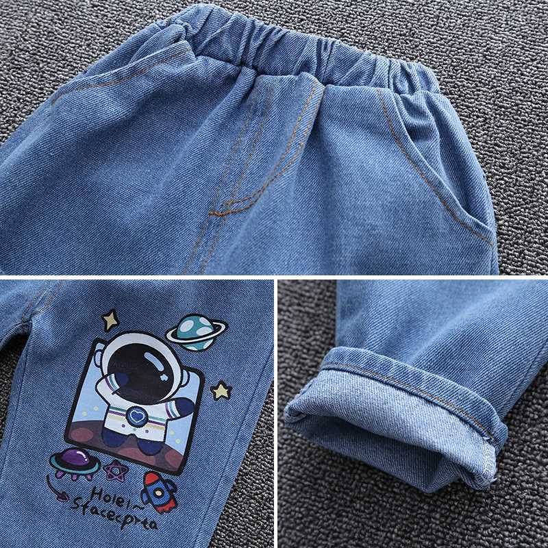 Clothing Sets Autumn Children Boys Clothes Kids Clothing Suit Cartoon Long Sleeve Print Shirt Denim Pants Infant Cotton Tracksuits 3Pcs/set