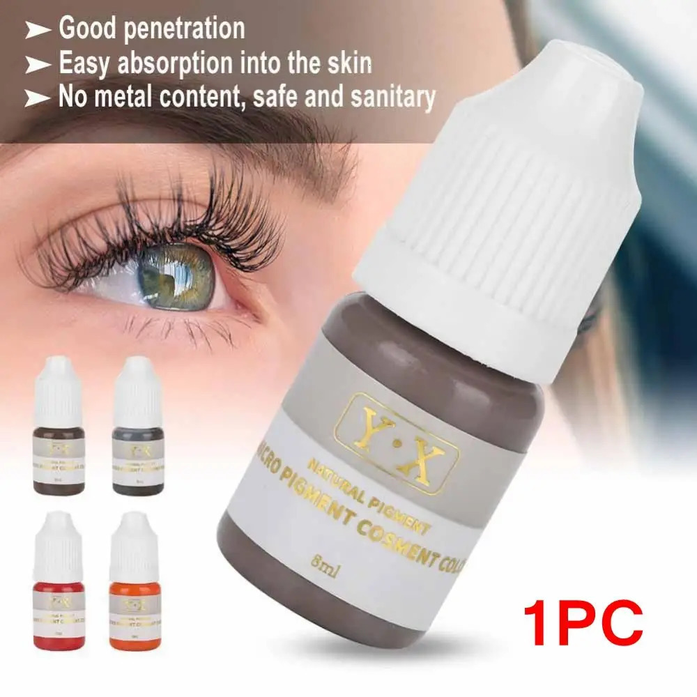 8ML tattoo ink pigment beads semi anent easy to apply eyeliner lipstick professional body art makeup 240705