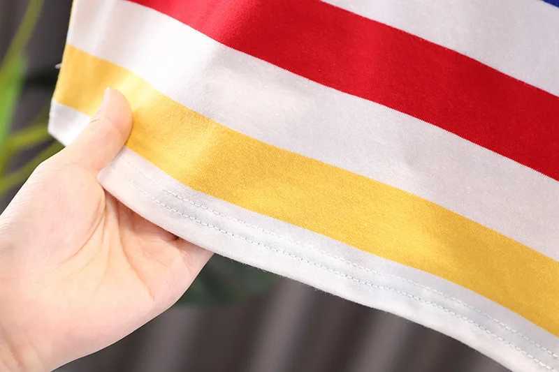 Clothing Sets Summer Fashion Children Toddler Baby Boys Girls Clothes Set Cartoon Dinosaur Cotton T-shirt+Shorts+Bag 3pcs/sets Kids Tracksuit