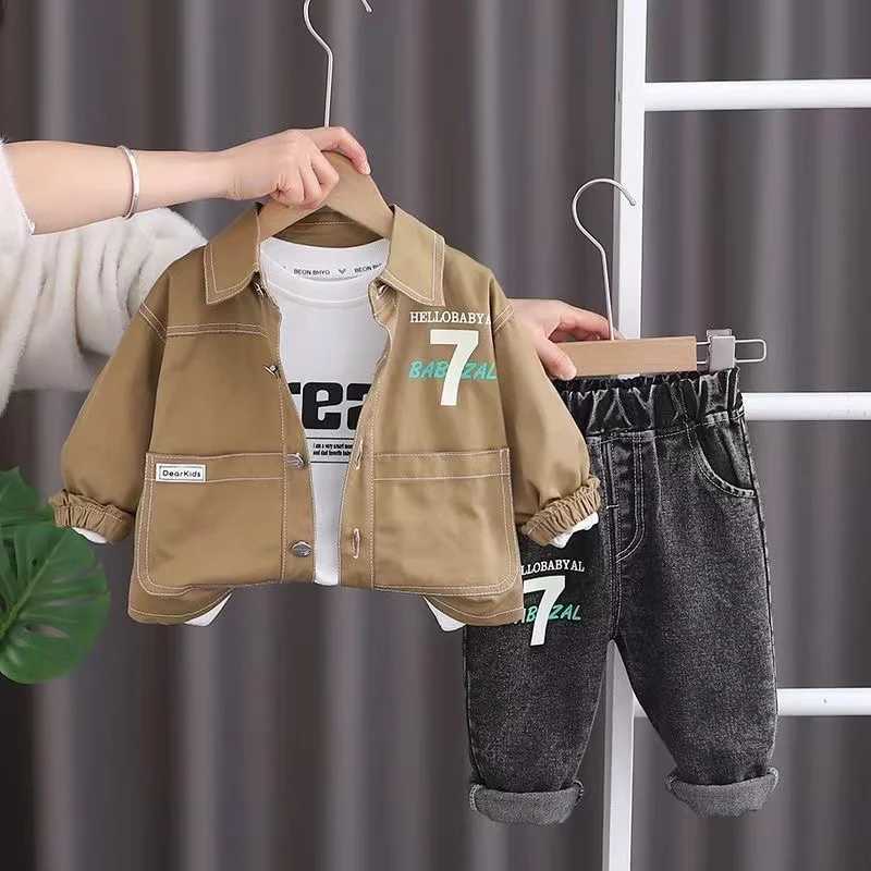 Clothing Sets Baby Boys Clothing Sets Suit Outfit Baby Boys Shirts+ Pants Sets 2pcs Spring AutumnChildrens Set 2024 New Kids Outfits