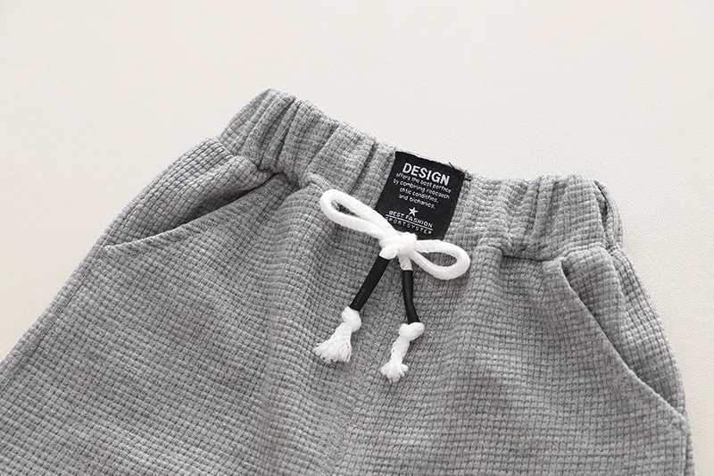 Clothing Sets Fashion Childrens Summer Boys/Girls Vest Set Baby Solid Waffle Sleeveless Clothes T-shirts Shorts 2pcs Kids Casual Sports Sets