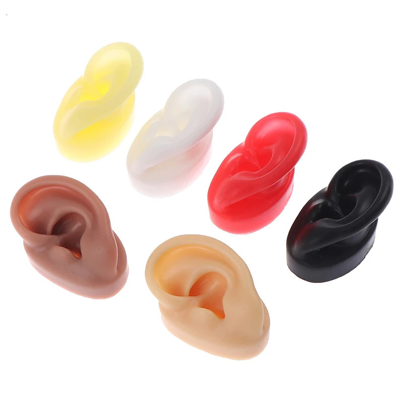 1 piece of soft silicone earplug model tattoo utility tool earring jewelry display acrylic display stand kit is selling 240705
