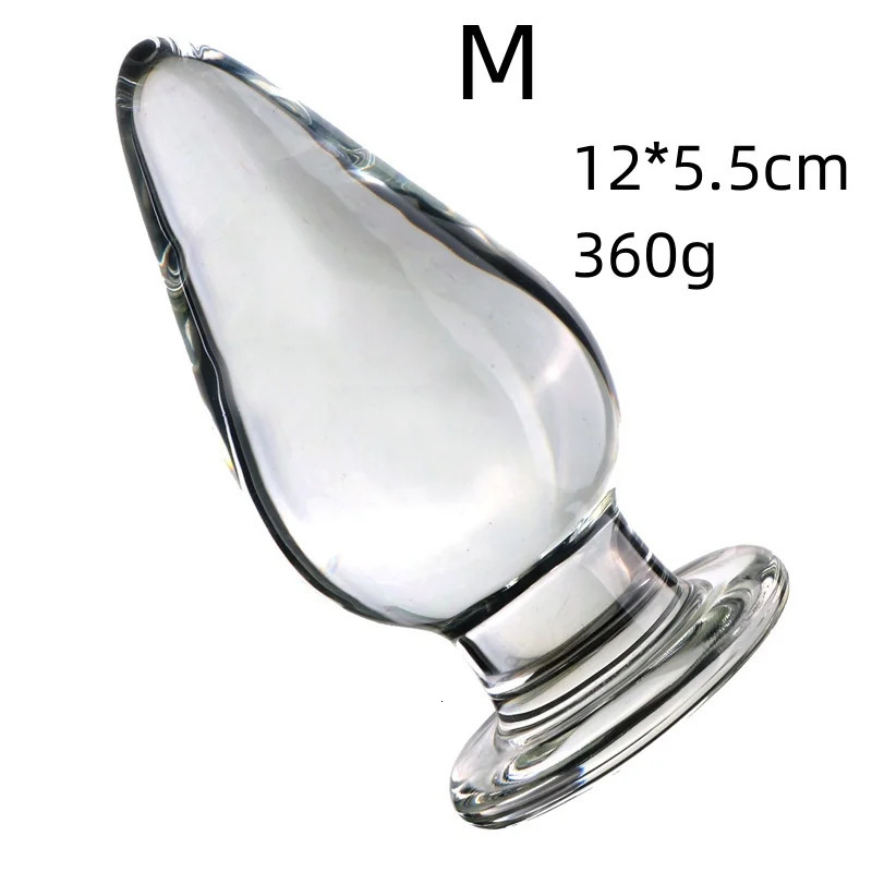 VaHppy Anal Expansion Training Gay Sex Toys Glass Anal Plugs Dilation Masturbator Conical Large SM BDSM Couple gam Adult Product 240627