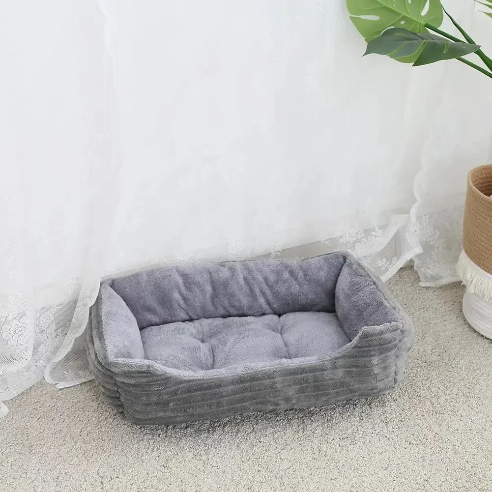 All Seasons Rectangle Puppy Pet Sofa Sleeping Dog Bed Cushion Fall Asleep Easily for Cat and Small Medium Dogs 240705