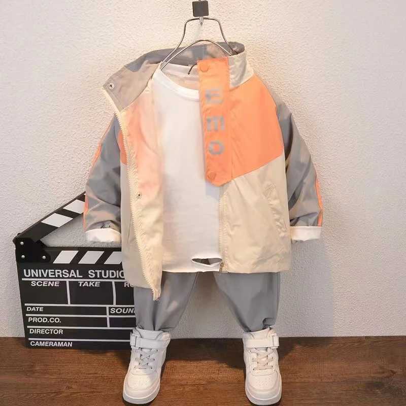 Clothing Sets Boys Clothing Tracksuit Children Teenage jacket + Cotton Pants 2pc Kids New Suit Clothes Boy 2024 New Kids Outfits