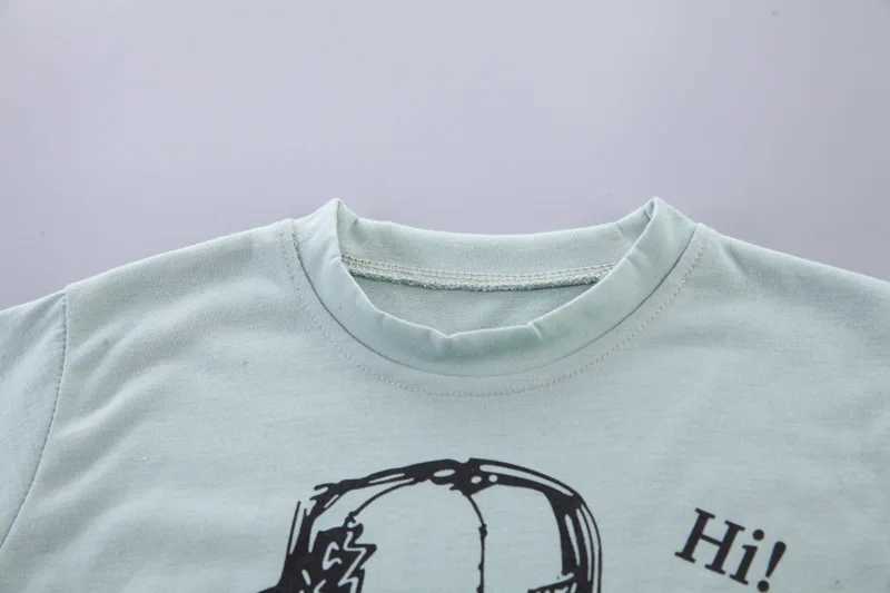 Clothing Sets Children Summer Casual Clothes Suit Kids Boys Short Sleeve T-Shirt Denim Short 2pcs/Set Infant Toddler Outfit Clothing 1-5 Years