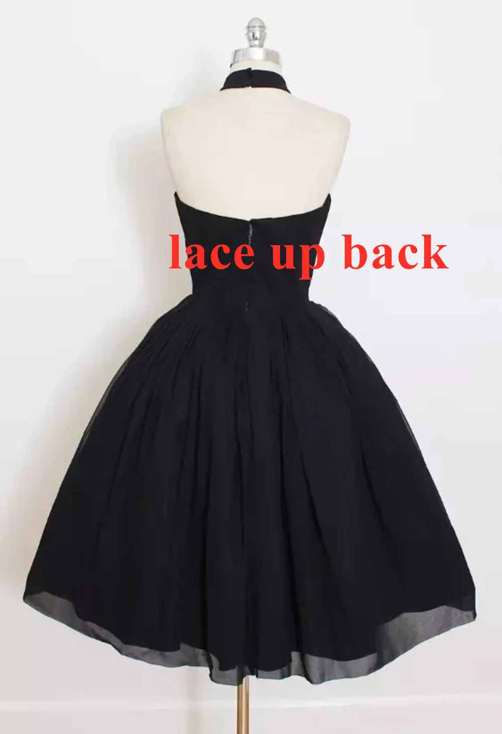 Black Short Homecoming Dresses High-Neck Chiffon Birthday Graduacion Prom Party Gown Vestidos De Festa