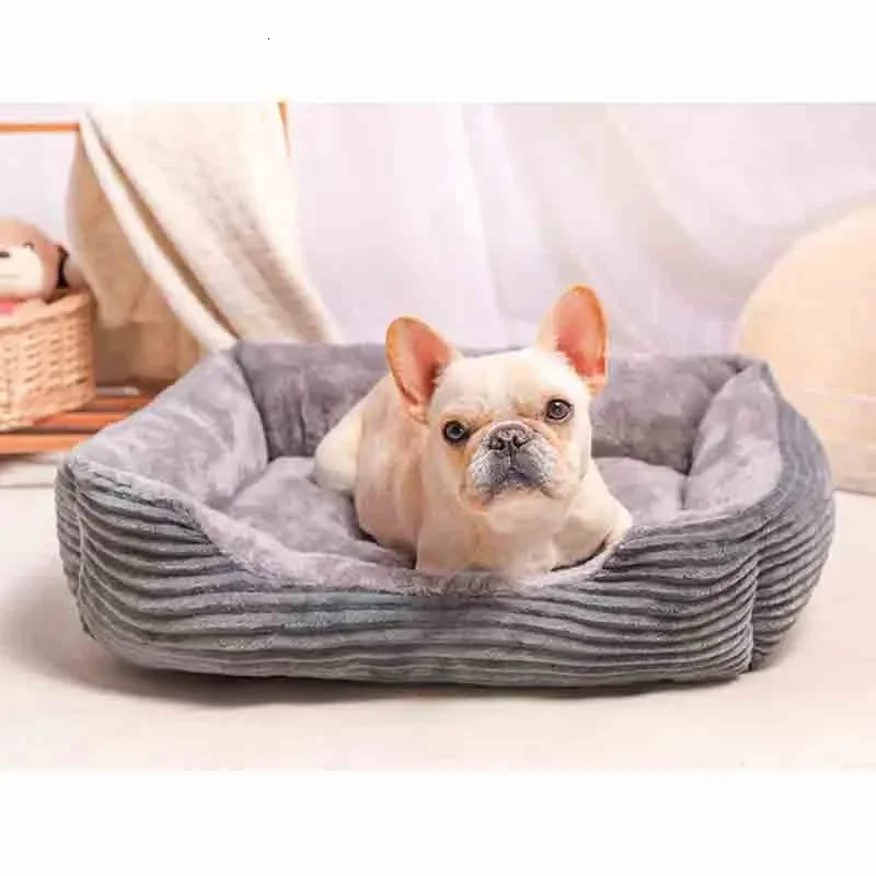 All Seasons Rectangle Puppy Pet Sofa Sleeping Dog Bed Cushion Fall Asleep Easily for Cat and Small Medium Dogs 240705
