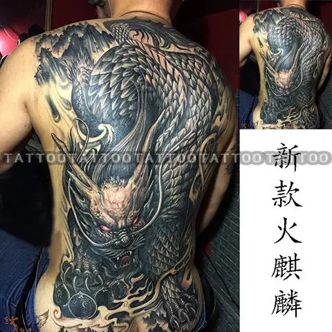 Angel Demon Wing Tattoo Female Punk Back Art Temporary Tattoo Waterproof False Tattoo Durable Gothic Tattoo Sticker 240705