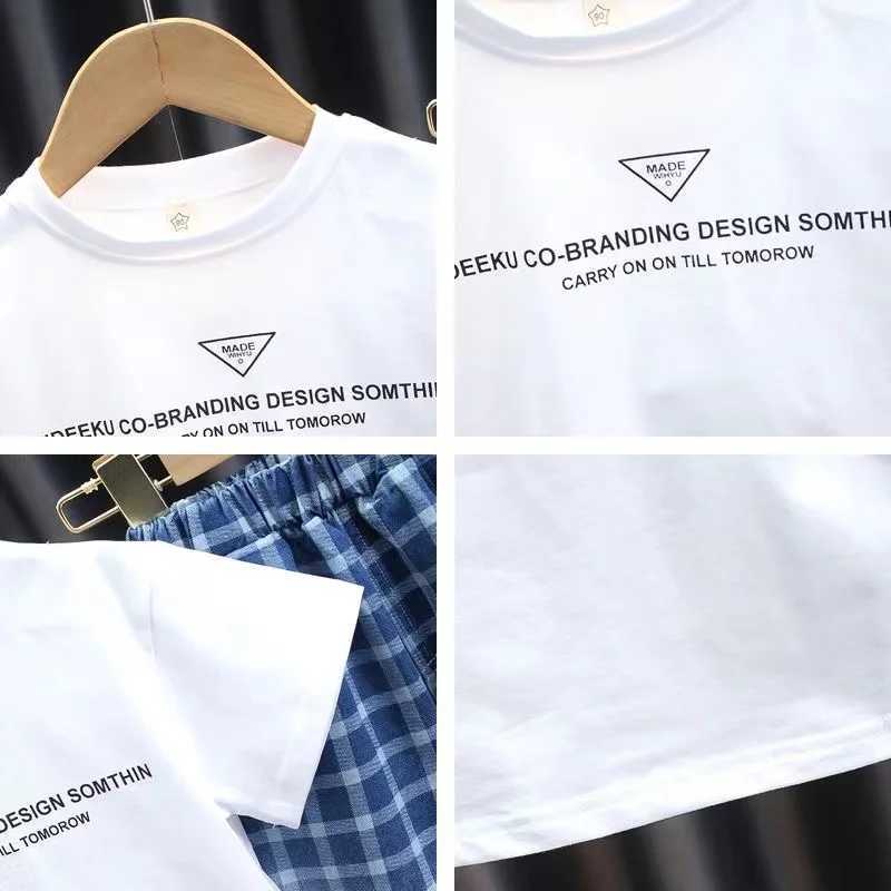 Clothing Sets Summer Tracksuit Suit Child Baby Boy Clothing Set Shirt T-shirt + Shorts 3Pcs for Kids Children Sets 2024