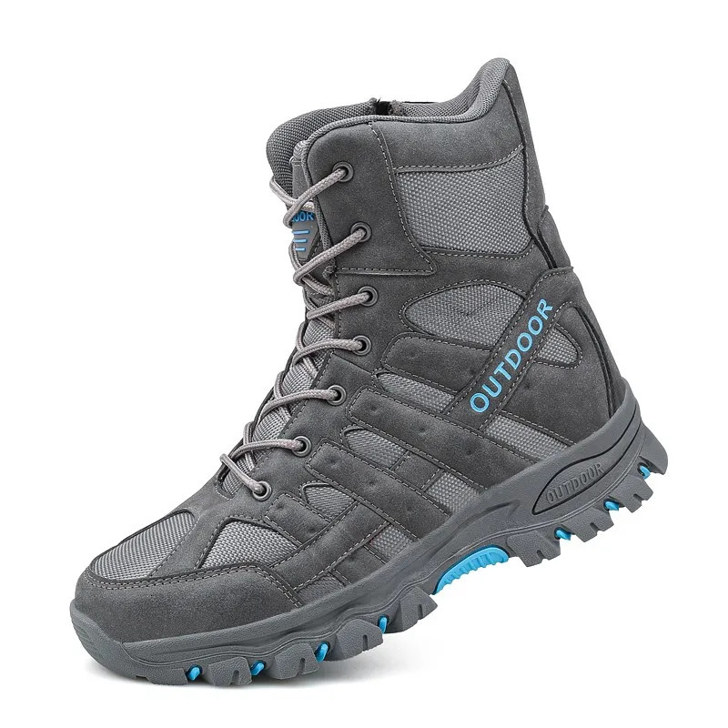 HIKEUP Winter Boots Special Forces Desert Boots Combat Boots Training Shoes Tactical Boots Outdoor Hiking Shoes Men Plus Size 240705