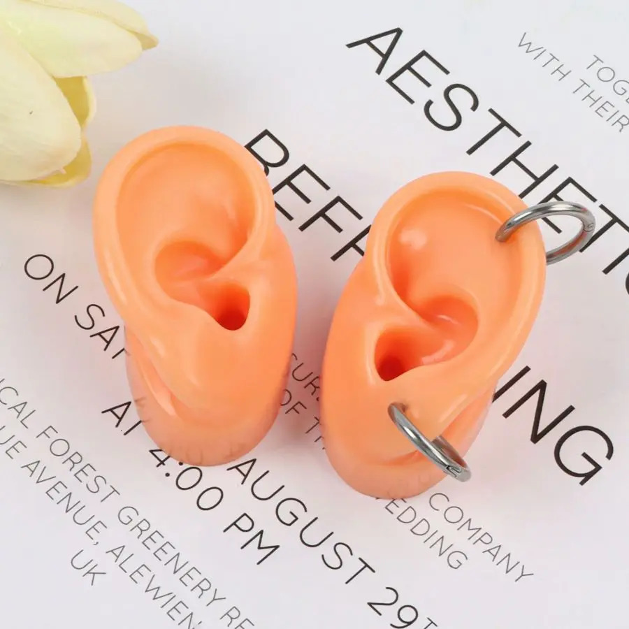 1Pc Soft Silicone Earring Model Tattoo Practical Jewelry Display Perforation Tool Earring Display Tool Acrylic Display Frame Kit 240705