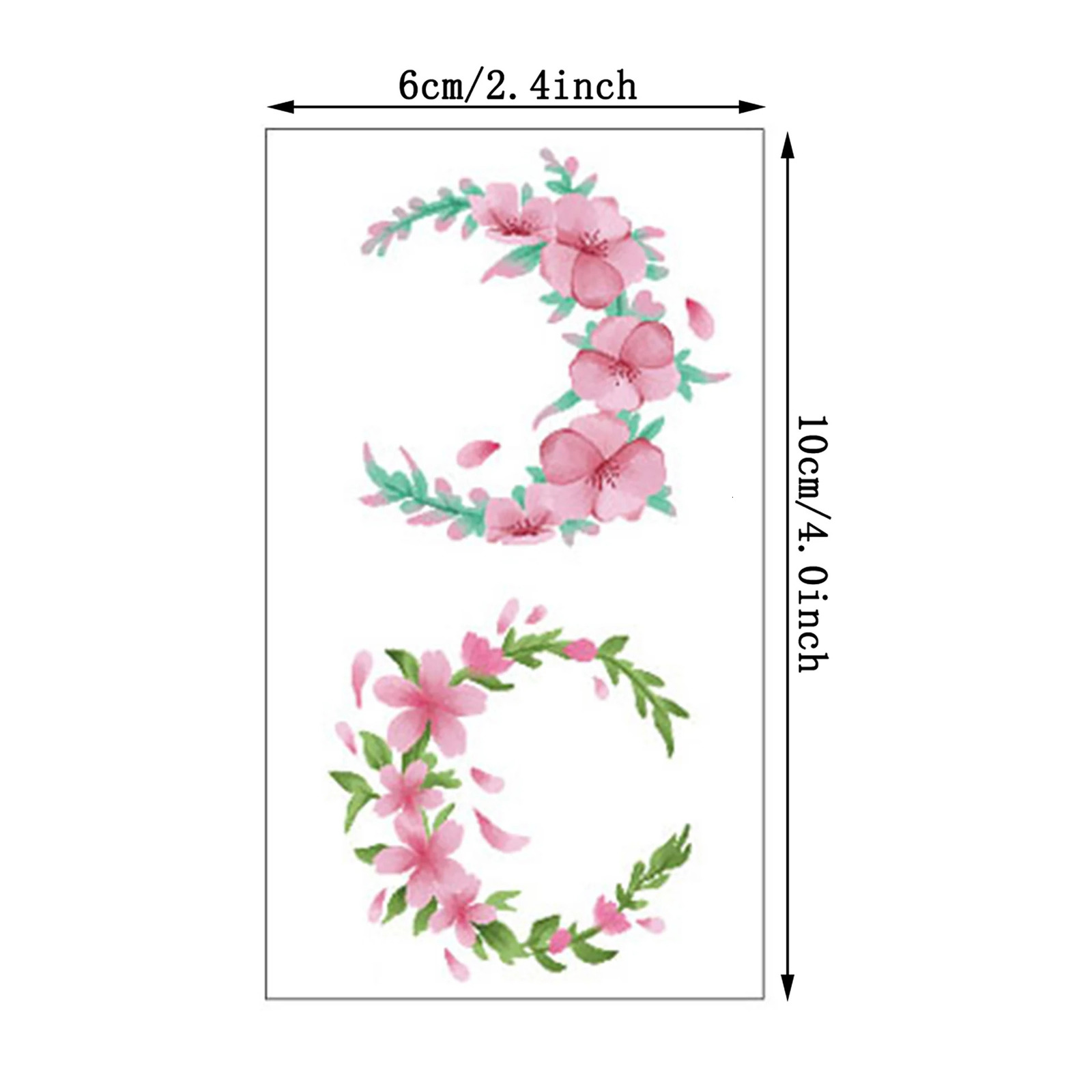 30 temporary tattoo stickers with cherry blossom patterns 240705