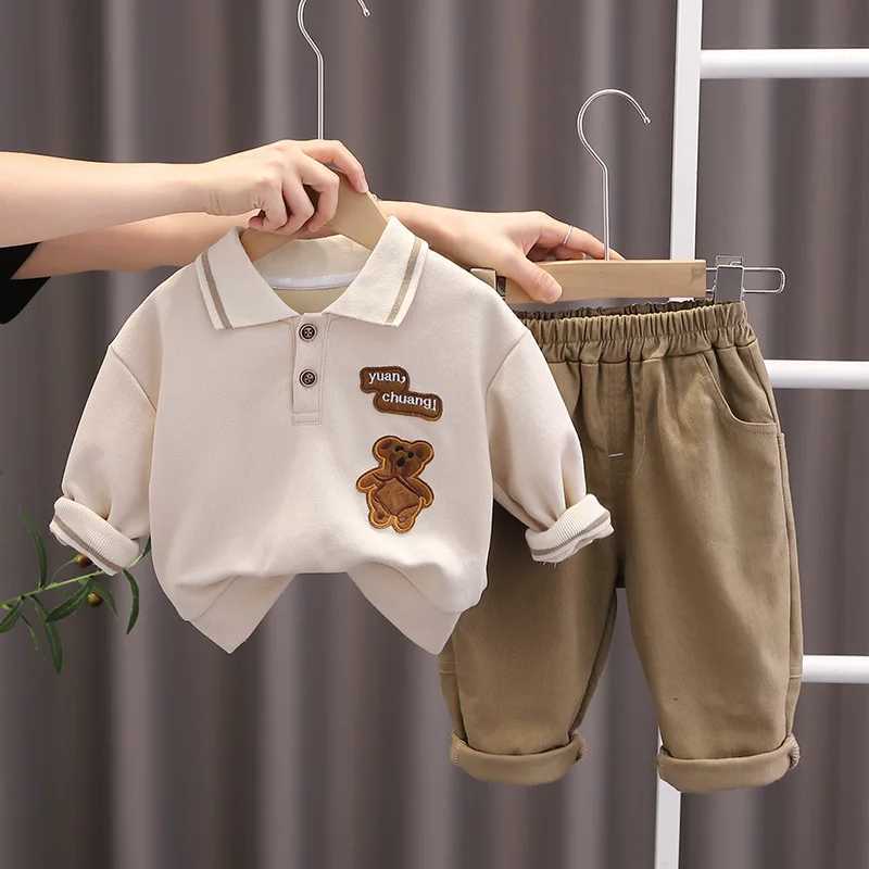 Clothing Sets Autumn Baby Boys Clothing Sets Kids Cartoon Bear Pullover Tops Pants 2Pcs Suit for Boys Children Cotton Clothes Infant Outfits