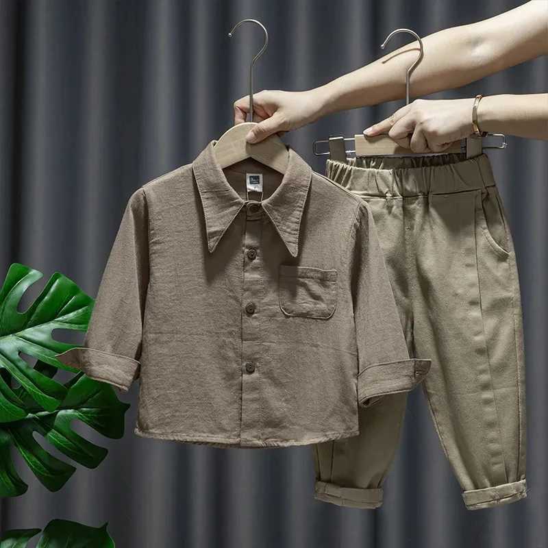 Clothing Sets Boys Baby Clothing Suit New Childrens Vest Shirt Pants 3-piece Childrens Spring and Autumn Cardigan Sweater Set