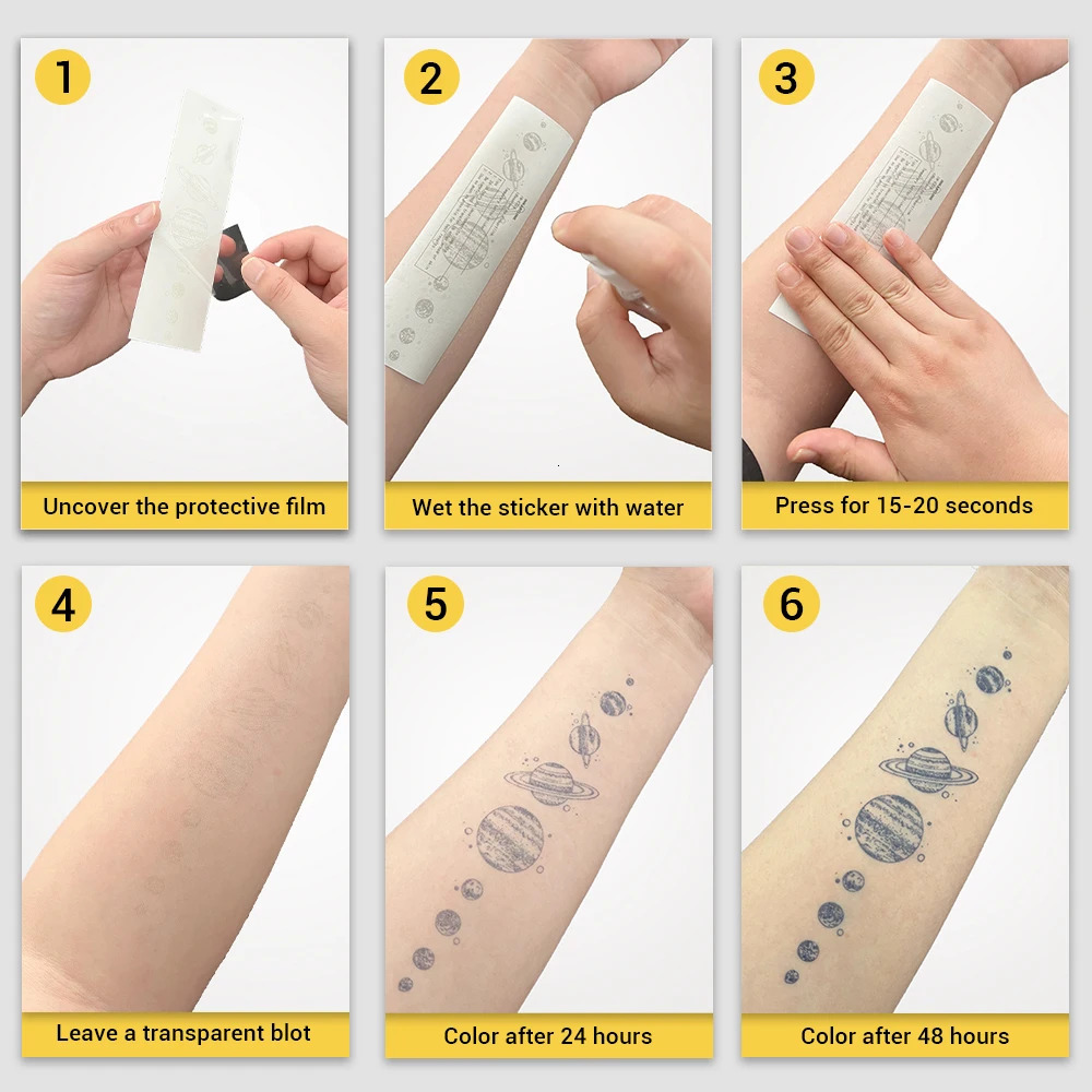 Simple line pattern temporary tattoo lasting for 15 days with waterproof semi anent stickers. 240705