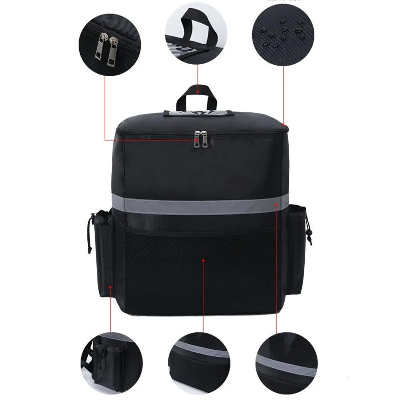 35L Extra Large Thermal Food Bag Cooler Bag Refrigerator Box Fresh Keeping Food Delivery Backpack Insulated Cool Bag 240703CJ