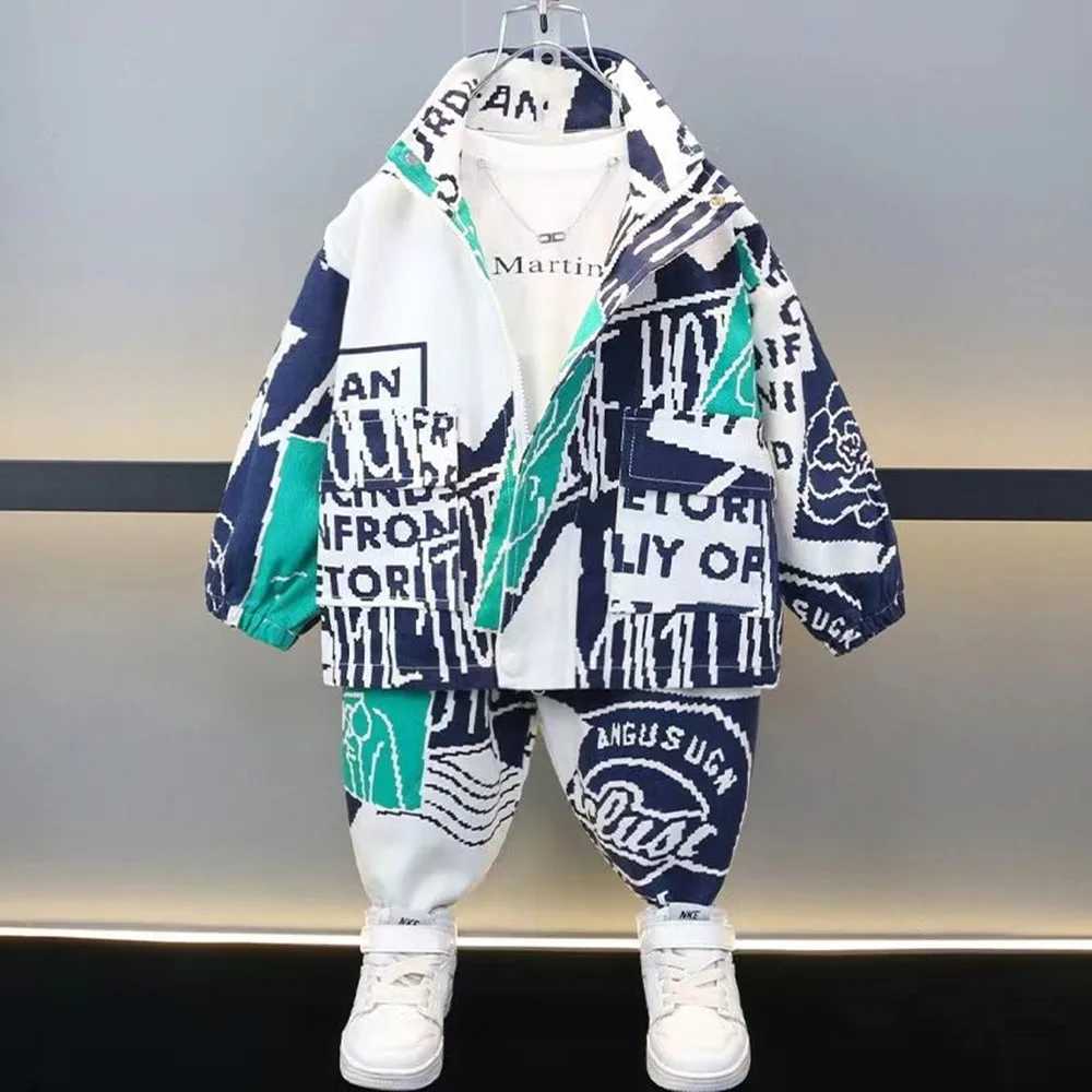 Clothing Sets Kids Clothes Boys Spring DenimSet For Baby Girl Clothing Set Coat And Pants Children Sport Suit Outfits 2024 New Kids Outfits