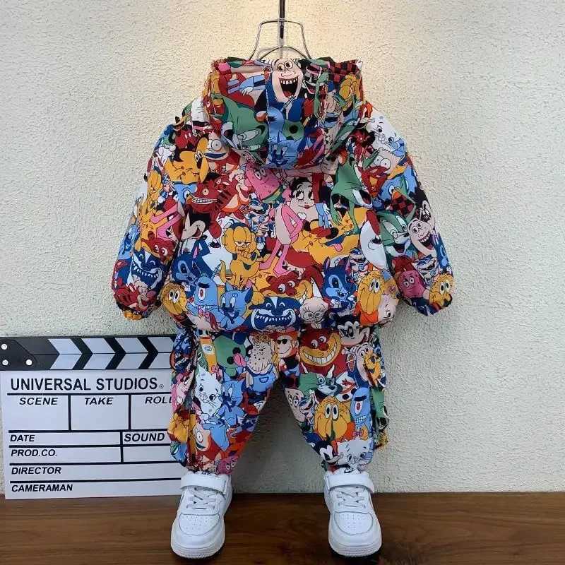 Clothing Sets Baby Girls Kids Jacket Set Luxury Designer Coats Hoodie Winter Clothes Childrens Clothing for Boys