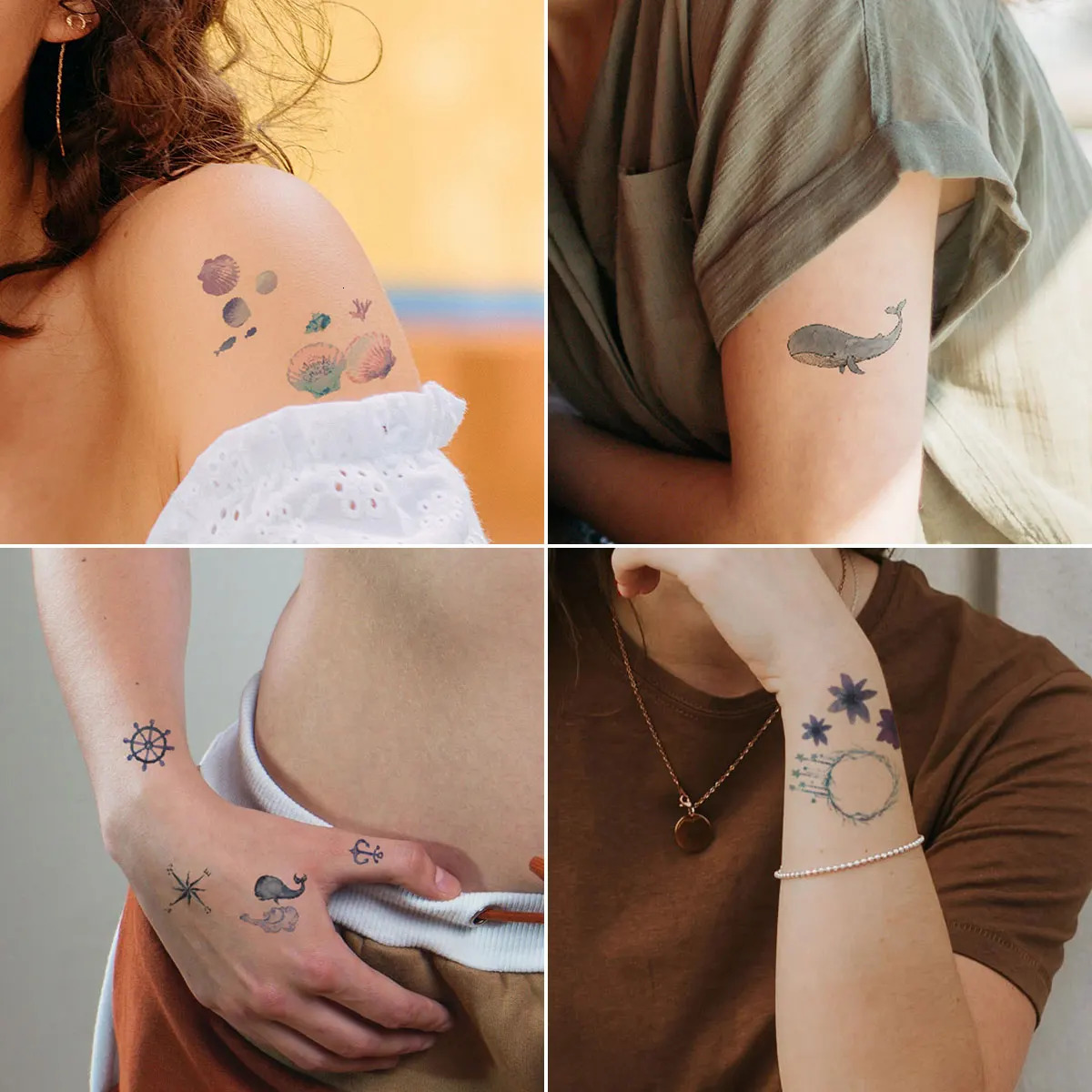 30 temporary tattoo stickers cute and fashionable patterns for women artistic tattoo stickers for body fingers wrists shoulders 240705