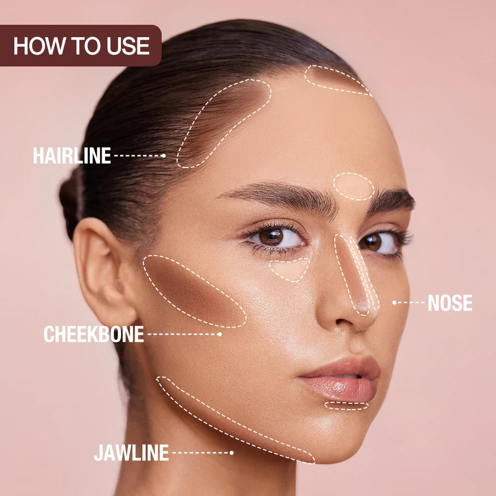 Contour Stick Cream Long-wear Lightweight Brighten Stick Easy to Sculpt Face Concealer Bronzer Contouring Makeup Pen 240705