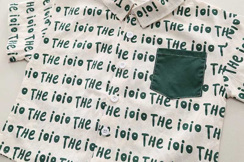 Clothing Sets Children Baby Clothes Suit Summer Kids Boys Girls Full Printe Letter Shirt Shorts 2Pcs/Set Toddler Casual Clothing 0-5 Years