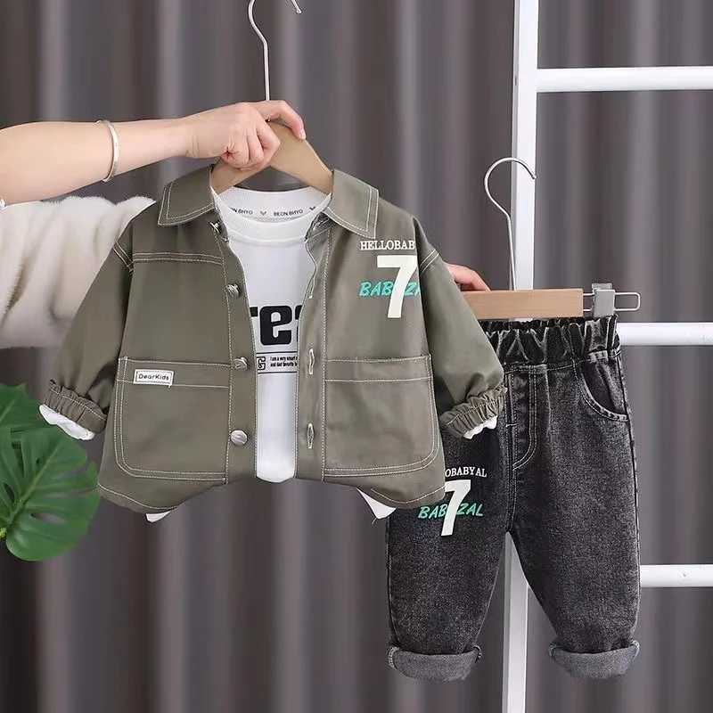 Clothing Sets Baby Boys Clothing Sets Suit Outfit Baby Boys Shirts+ Pants Sets 2pcs Spring AutumnChildrens Set 2024 New Kids Outfits
