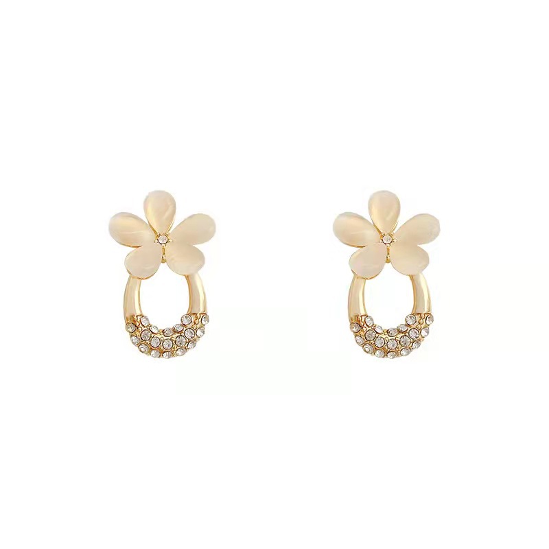 French Style Stainless Steel Retro Artificial Pearls Earrings For Women Trending Gold Sier Color Ear Jewelry Free shipping
