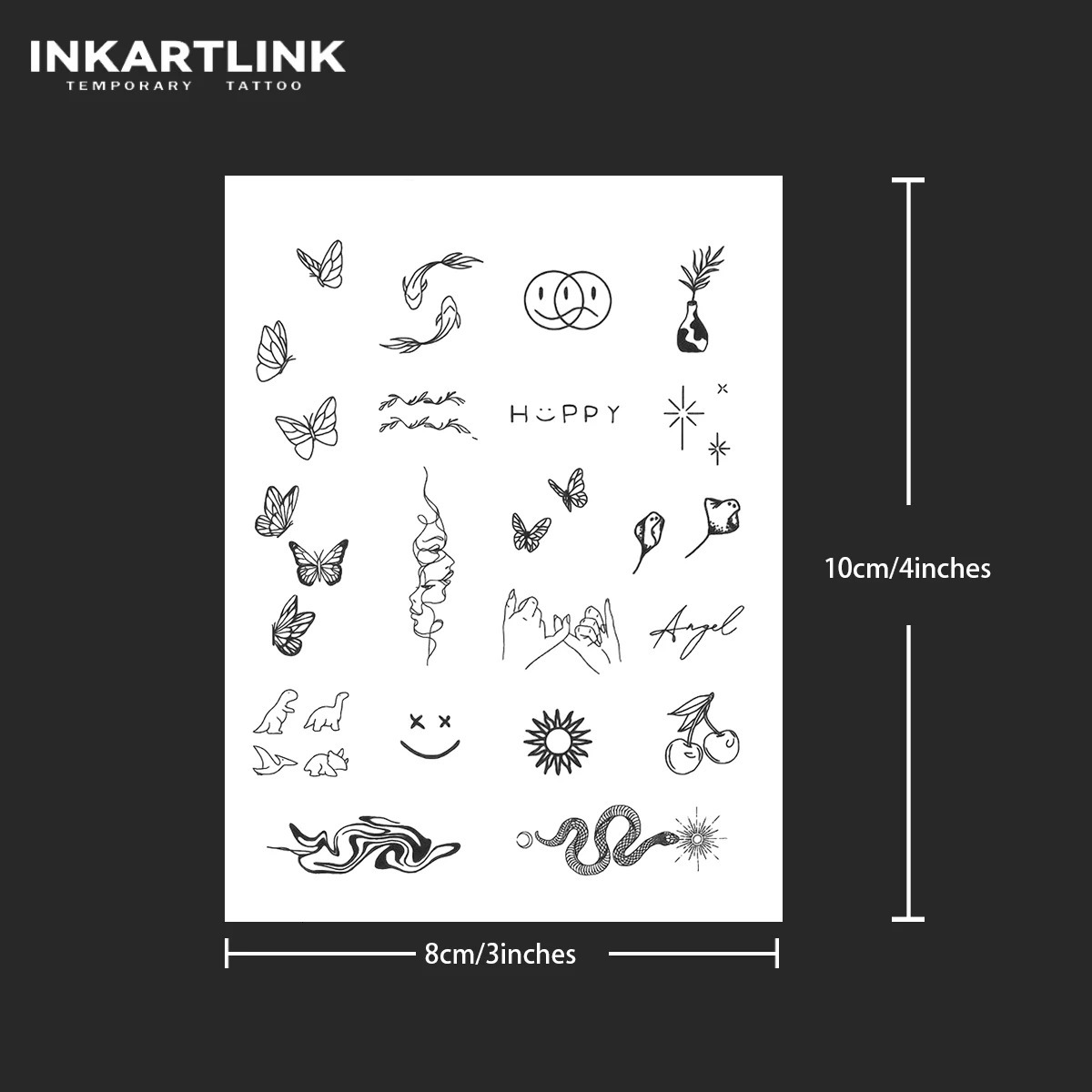 Mini pattern temporary tattoo lasting for 15 days with technology waterproof semi anent stickers. 240705
