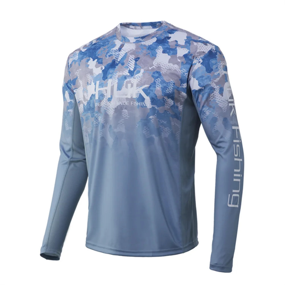 HUK Fishing Shirt Long Sleeve Uv Protection Fishing Clothing Man Outdoor Summer Fishing Apparel UPF 50 Performance Tops 240627