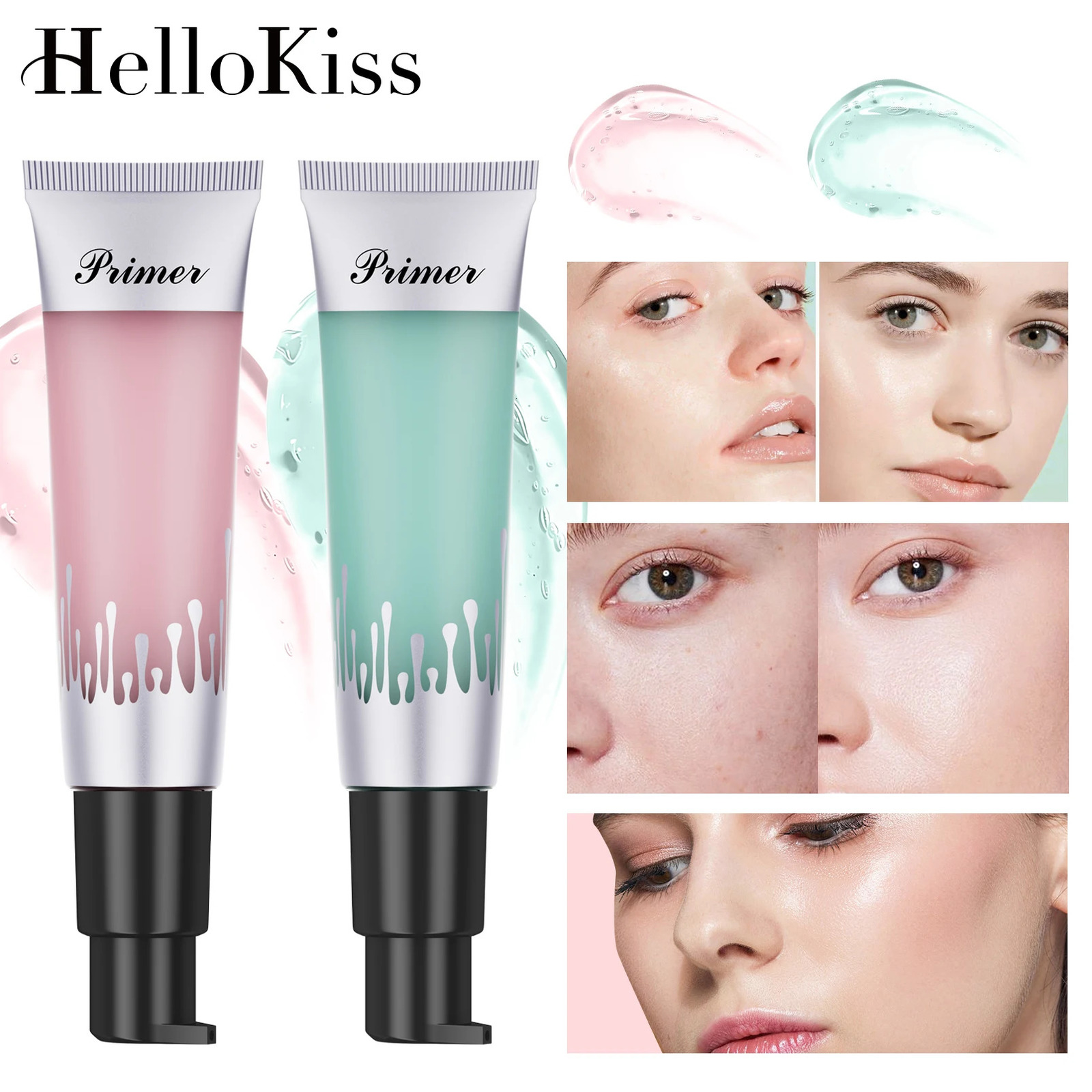 24ml Powder Grip Primer Pores Invisible Primer Oil Control Base MakeUp Face Base Cream Foundation Colorless 1 Piece i240705