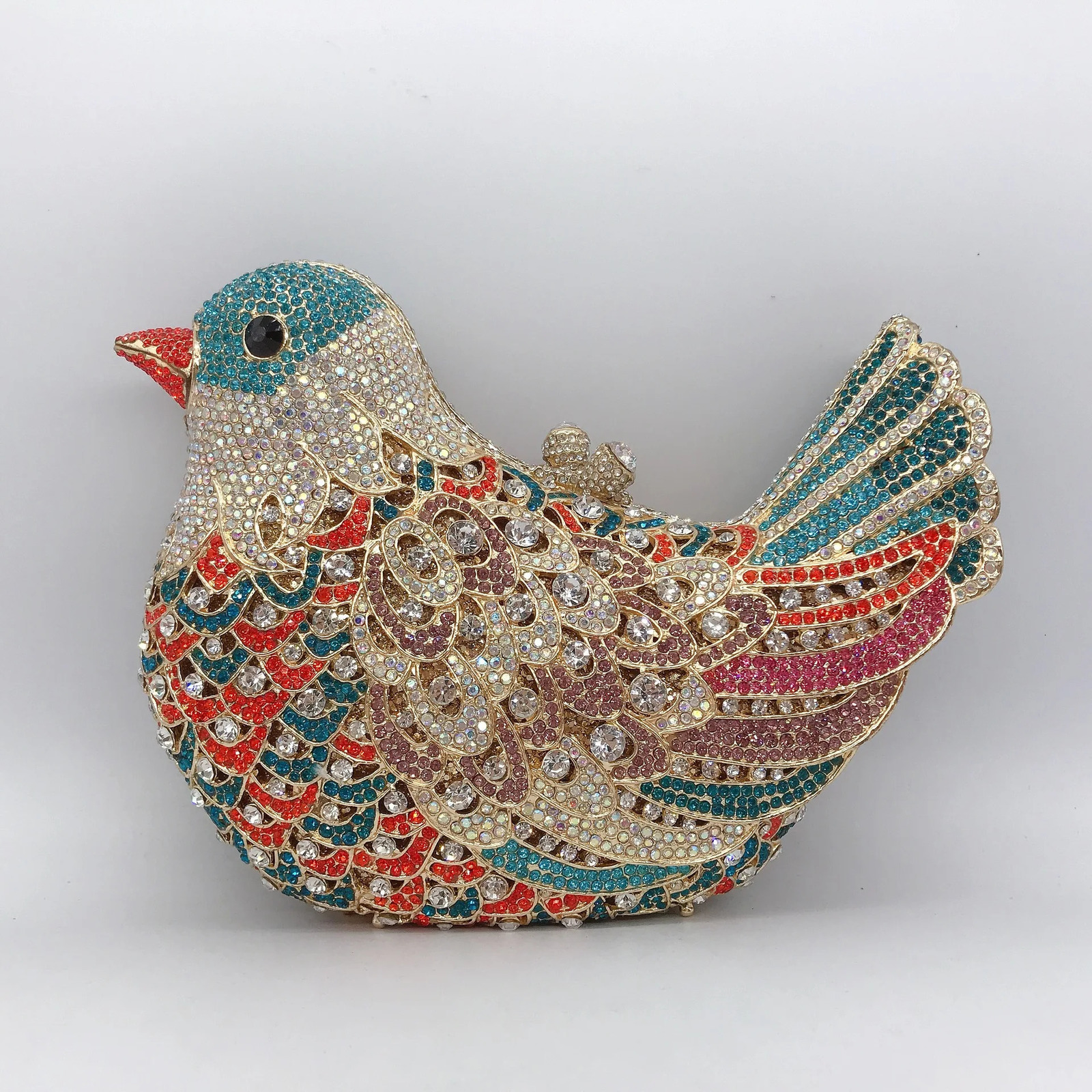 26 Color Girl Bird Diamond Cute Evening Bag Cocktail Ball Crystal Stone Party Handbag Wedding Dinner Metal Shining Wallet 240704