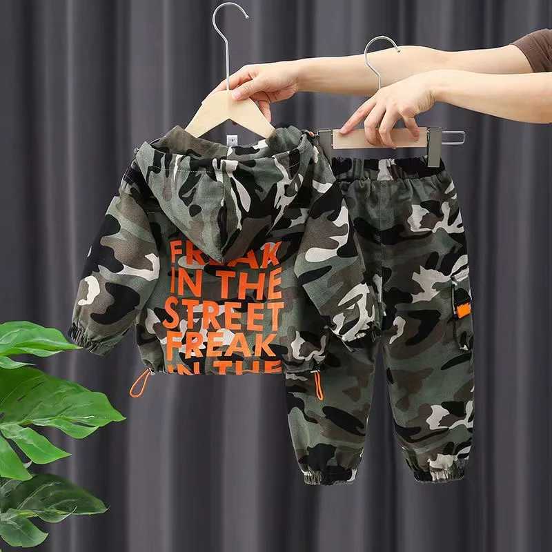 Clothing Sets New Spring Autumn Baby Clothes Suit Boys Outfit Sets Koean Baby Boys Coat + Pants SetsChildrens Set 2 To 6 years Kids Outfits