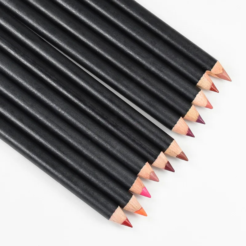12PcsSet Waterproof Lip Pencil Set Matte Lip Liner Long Lasting Makeup Pens Easy to Wear Private Label Makeup Vendor 240705