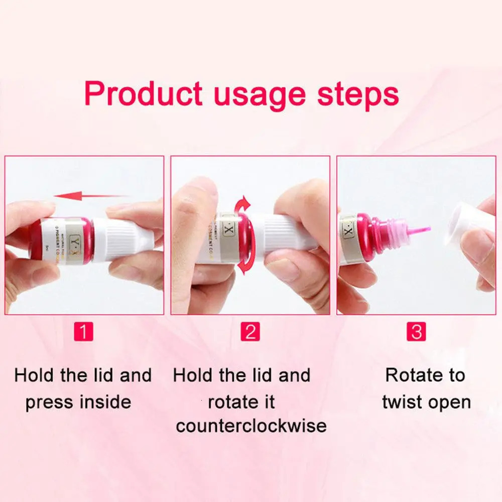 One 8ML tattoo ink pigment bead semi anent easy to apply eyeliner pen lipstick professional beauty product 240705