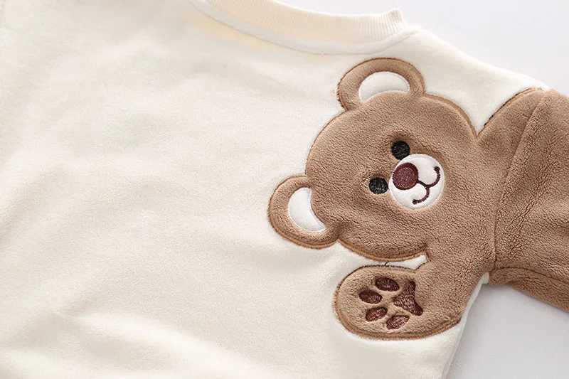 Clothing Sets NEW Children Fashion Autumn Winter Baby Boys Girls Clothing Suit Bear Corduroy Hoodie Pants 2Pc/Set Kids Casual Outfits Clothes
