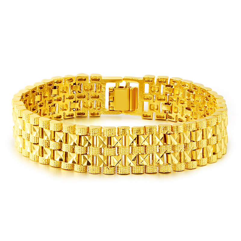 2024 Brand Unique Wedding Bracelets Vintage Jewelry 24K Gold Fill Higg Quality Gear Party Classical Women Hip Hop Women Men Bangle For Lover Gift