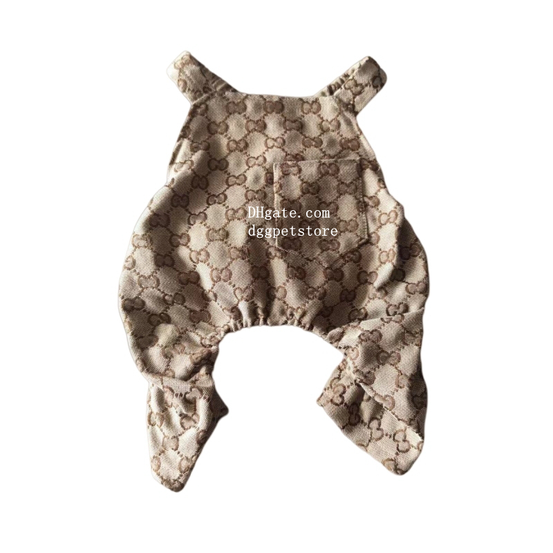 Designer Dog Clothes Luxury Dog Apparel with Classic Letter, Pet Jacket Sling Jumpsuit Costumes, Fashion Comfortable Onesie Pants for Small Medium Large Dogs Y133