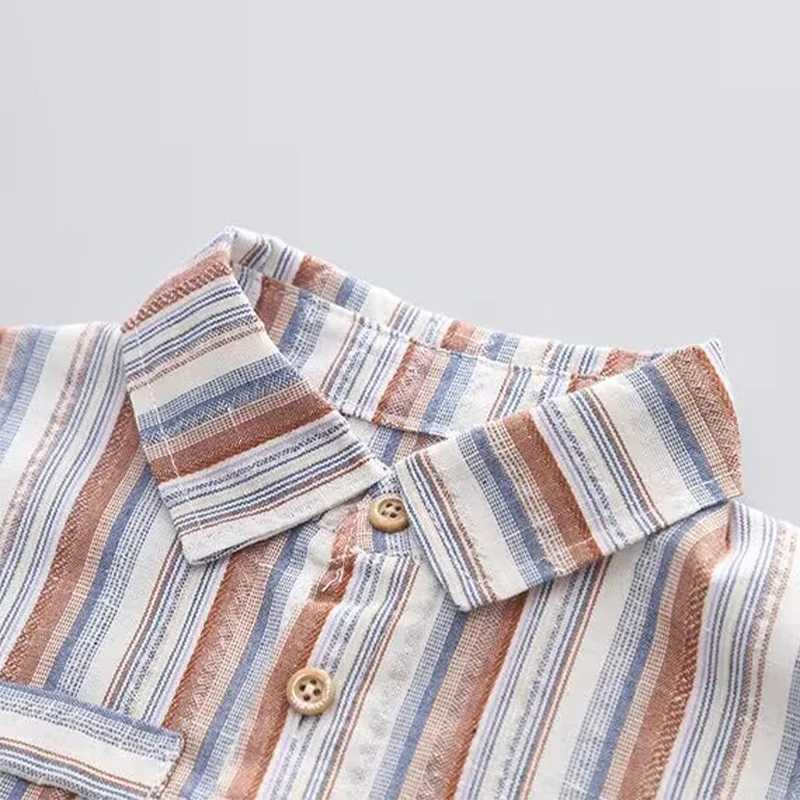 Clothing Sets Spring Autumn Boys Clothing Sets Baby Cotton Striped Plaid Shirts + Pants 2Pcs Suit For Kids Clothes Children Casual Outfits