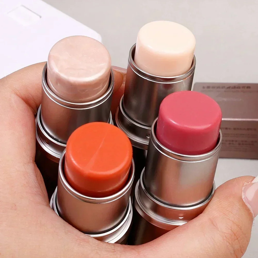 4 Colors Shimmer Water Light Highlighter Stick Blush Stick MakeUp Face Body Cosmetics Face Contour Brighten Makeup 240705