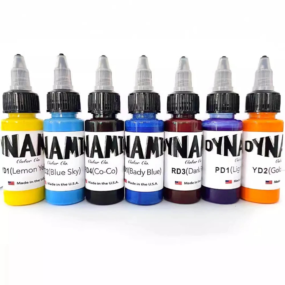 7 pieces/batch 30ml tattoo ink pigment body art tattoo kit professional beauty painting makeup tattoo products semi anent 240705