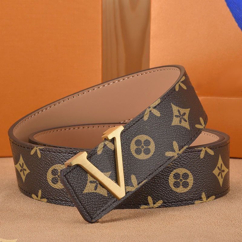2024 Designer Belt High Quality Checkered Men's Belt Luxury Business Men's Designer Belt Leisure Fashion Women's Brown Classic Vintage Belt Women's Cowhide Belt good.