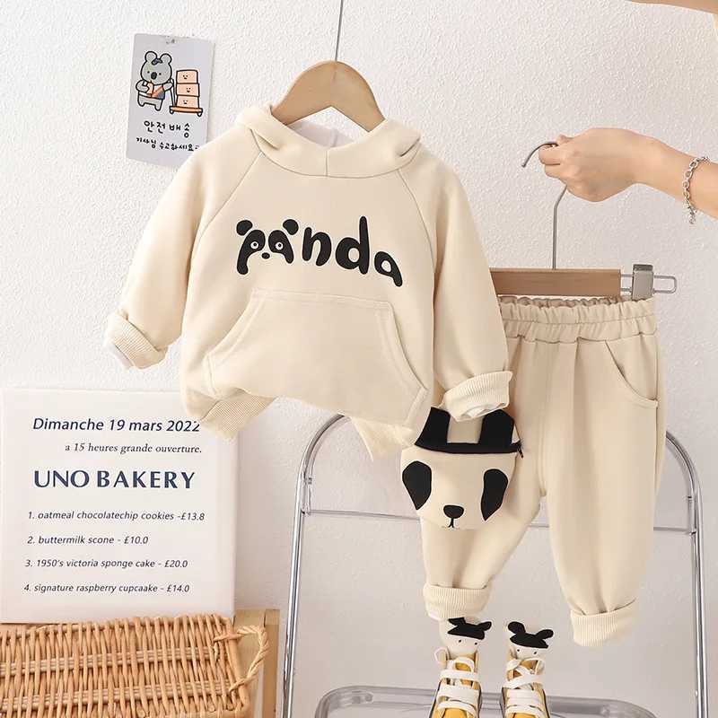 Clothing Sets Spring Autumn Boys Clothing Set Kids Cartoon Panda Pullover Tops Pants 2Pcs Suit for Boys Children Sports Costume Infant Outfits