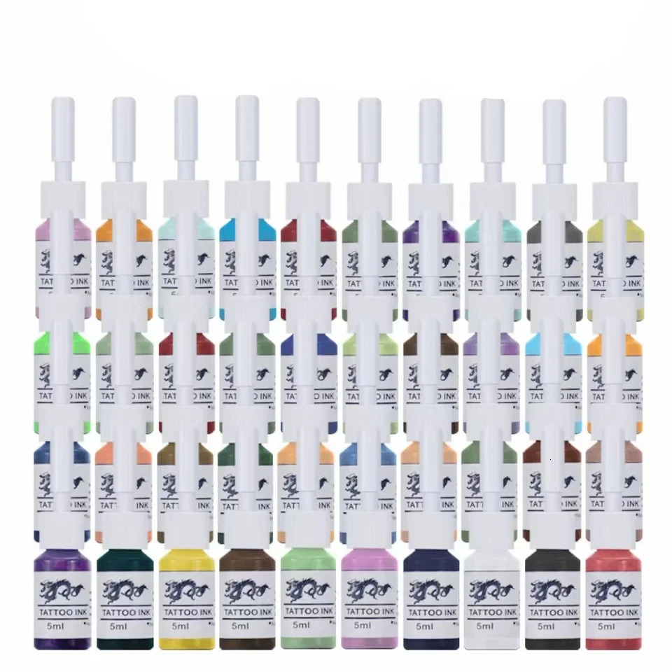 Dragon Tattoo Ink Set Single Bottle 5ml Body Art Professional Supplies Ink Set Multi Color 6 8 10 14 240705