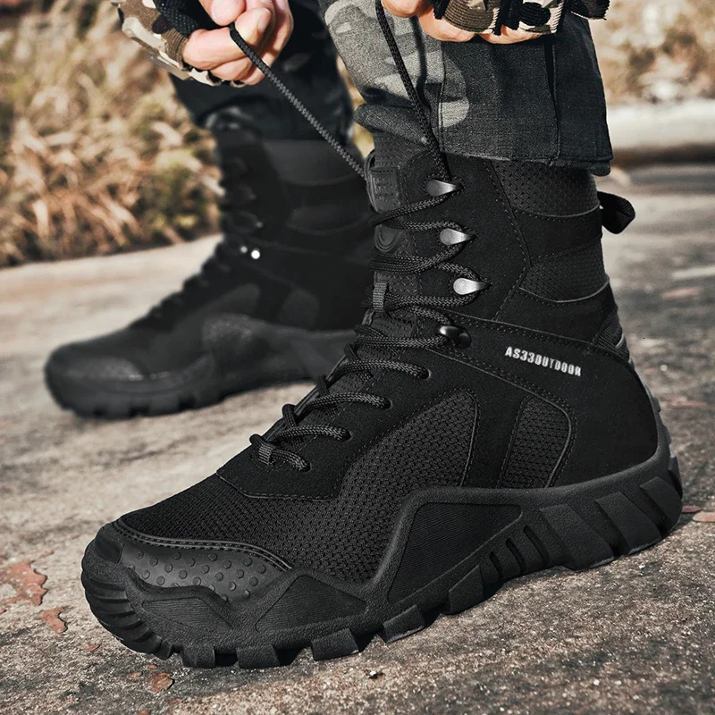 Male Outdoor Men Women Ankle Hiking Boots Warm Wear-resistant Waterproof Men Climbing Shoes Breathable Shock Absorbing Shoes 240705