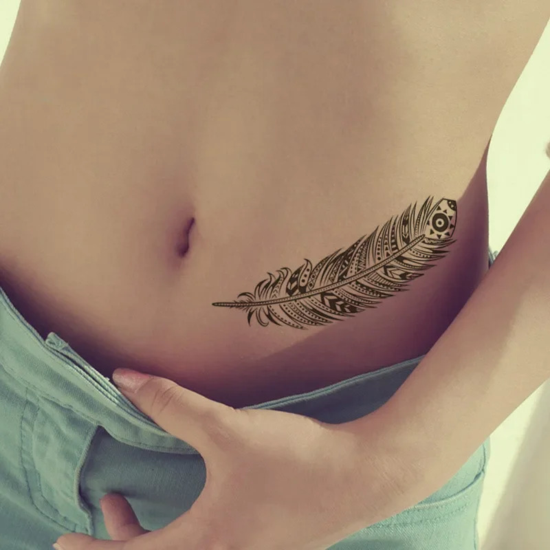 Black lace pattern rose peony girl temporary tattoo waterproof tattoo sticker 3D flower womens shoulder DIY 240705