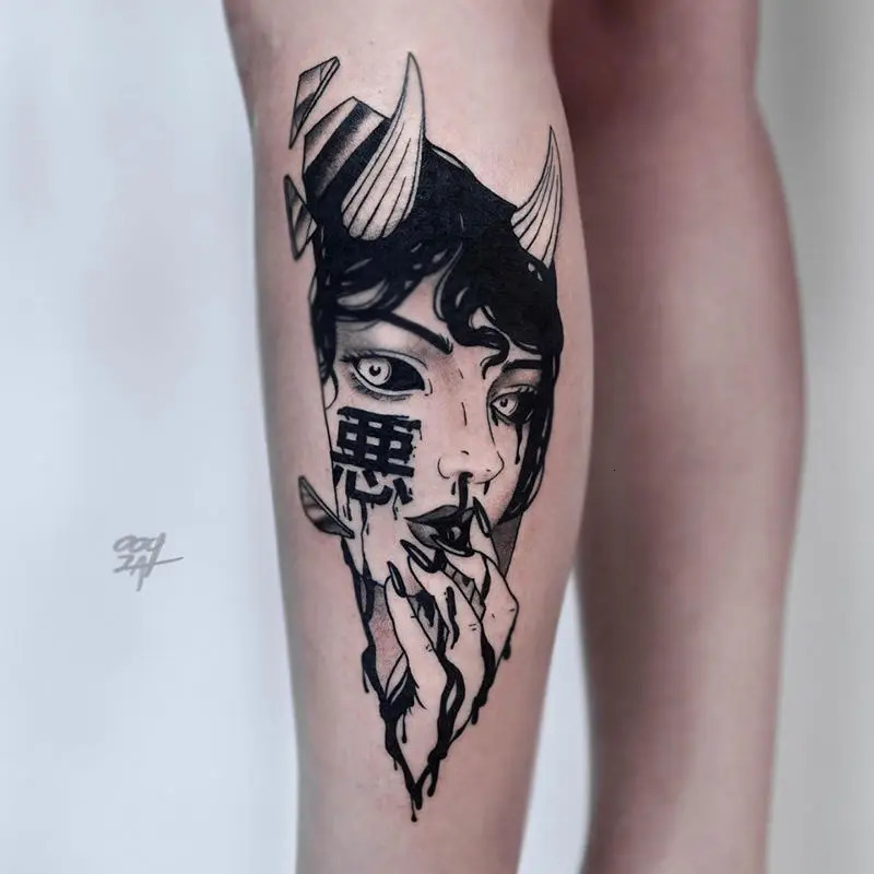 Anime Tattoo Sticker Waterproof Mens and Womens Body Art Personality Cool Butterfly False Tattoo Arm High Pattern Temporary Tattoo 240705