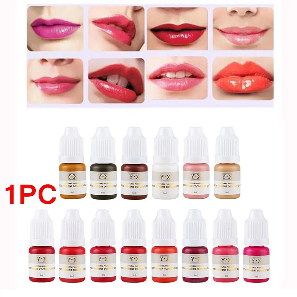 One 8ML tattoo ink pigment bead semi anent easy to apply eyeliner pen lipstick professional beauty product 240705