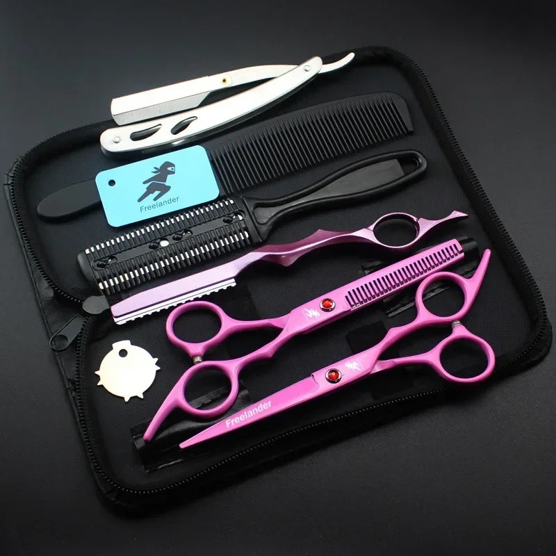 5pcs/Set Stainless Steel Pet Dogs Grooming Scissors Suit Hairdresser Scissors For Dogs Professional Animal Barber Cutting Tools 240701